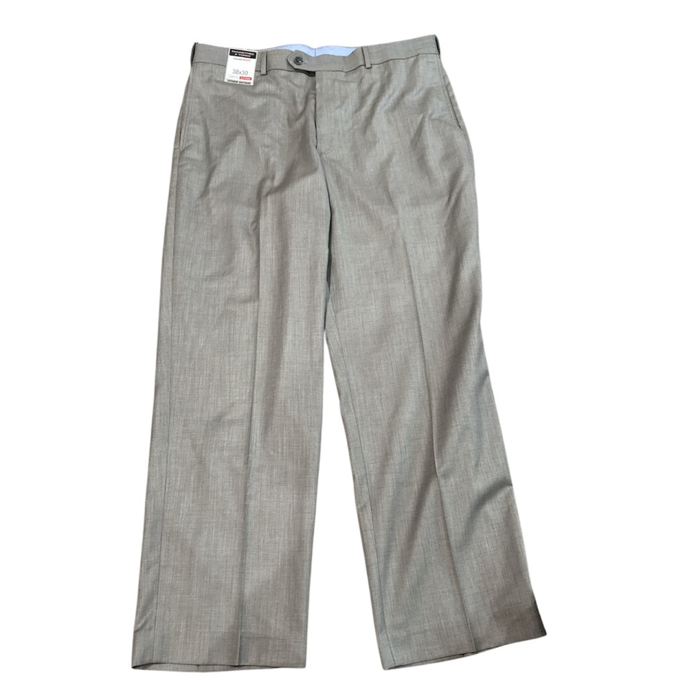 NWT Roundtree & Yorke Travel Smart Pants Men's‎ Size 38x30 Flat Straight Gray